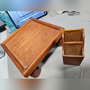Small wooden still/ table decor & pencil holderTable decor 8x8x4Pencil holde